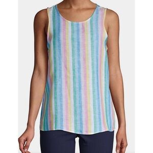 Lord & Taylor Striped Sleeveless Top